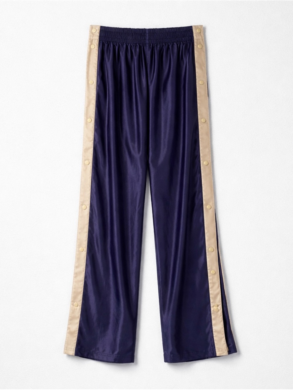 Y2K Men’s Nike Swoosh Snap Tear Away Break Away Track Pants Navy Gold Sz M